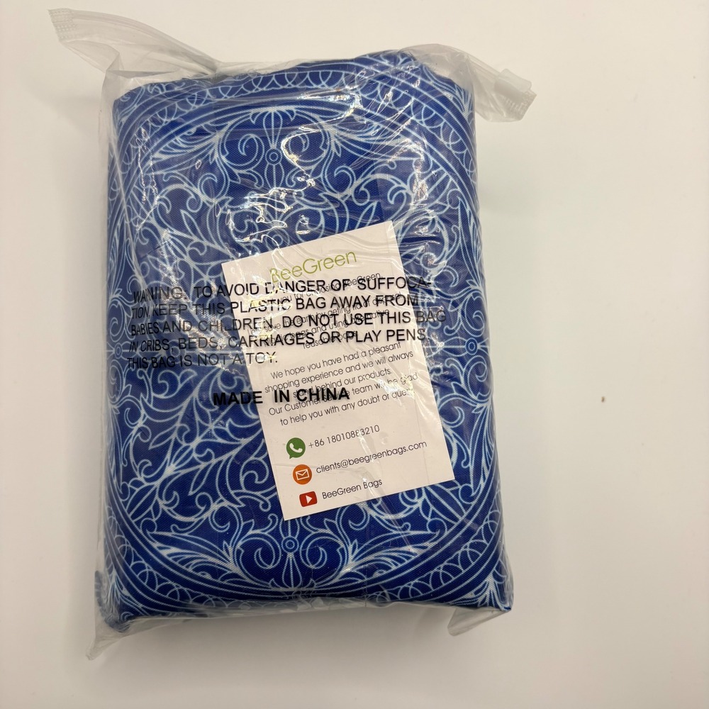 BeeGreen Waterproof Beach Blanket Blue Mandala Outdoor Picnic Hiking Mat NEW NIP